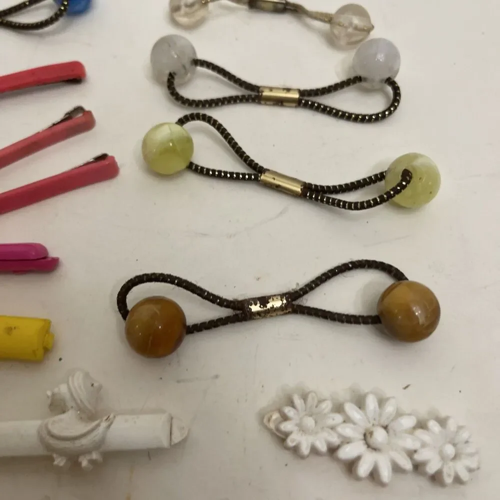 Vtg 1980's Hair Clip GOODY Hair Twin Bead Ponytail Holder 29 Pieces Mixed Lot